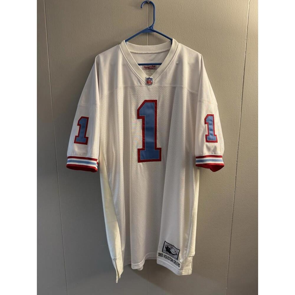 Warren Moon Houston Oilers Authentic Mitchell & Ness Throwback Jersey Sz 60 Blue